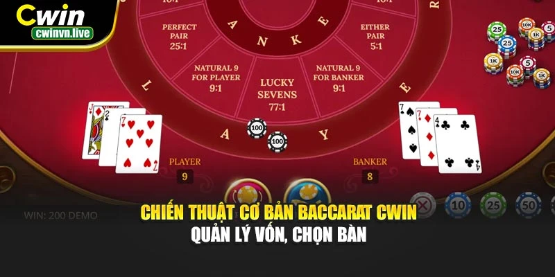 Chiến thuật, mẹo chơi thắng Baccarat CWIN – Quản lý vốn, chọn bàn